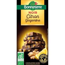 Chocolat noir citron - gingembre 100g